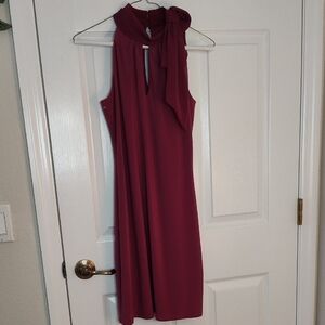 White House Black Market Burgundy Midi Dress